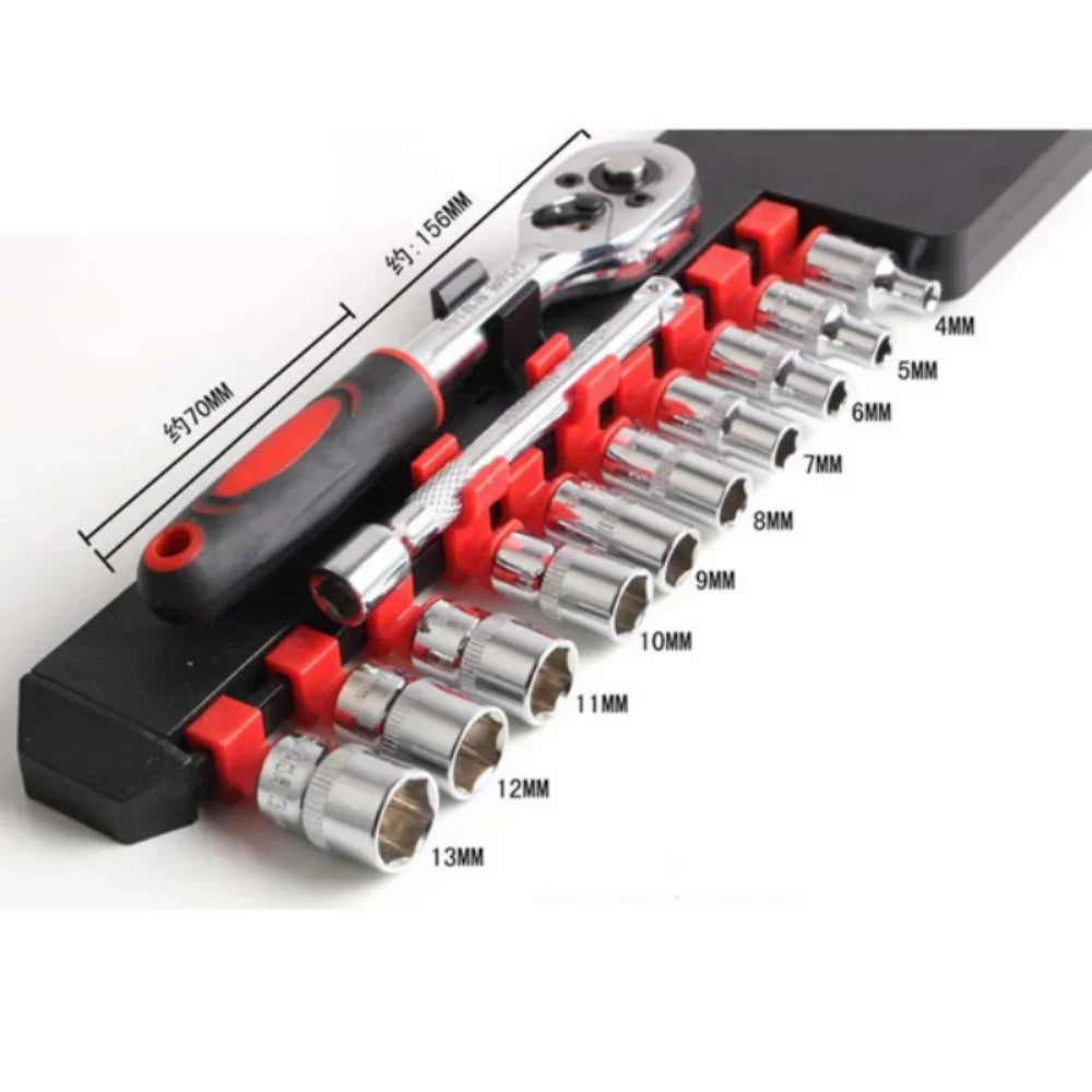 Compact 12 Pcs Set Wrench Socket